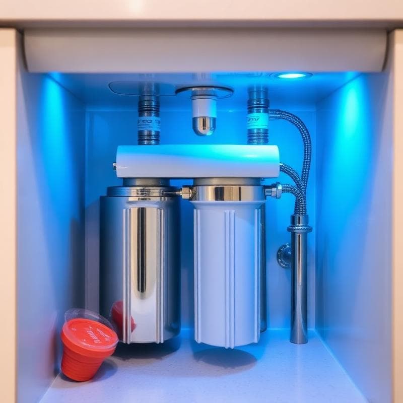 Whole-home filtration equipment in a clean, modern setting